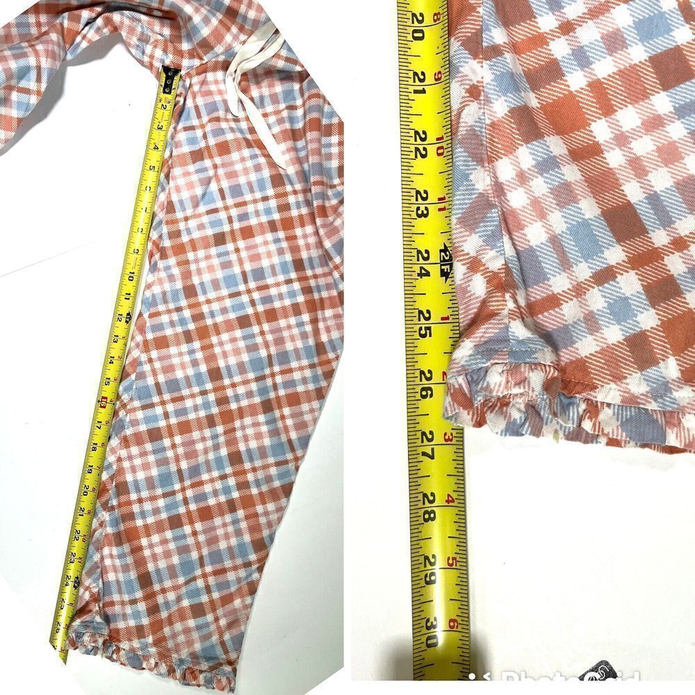 Soft Surroundings Flannel Plaid Pajamas 2 piece PJ Set Plaid Medium Top Pants - Picture 12 of 14